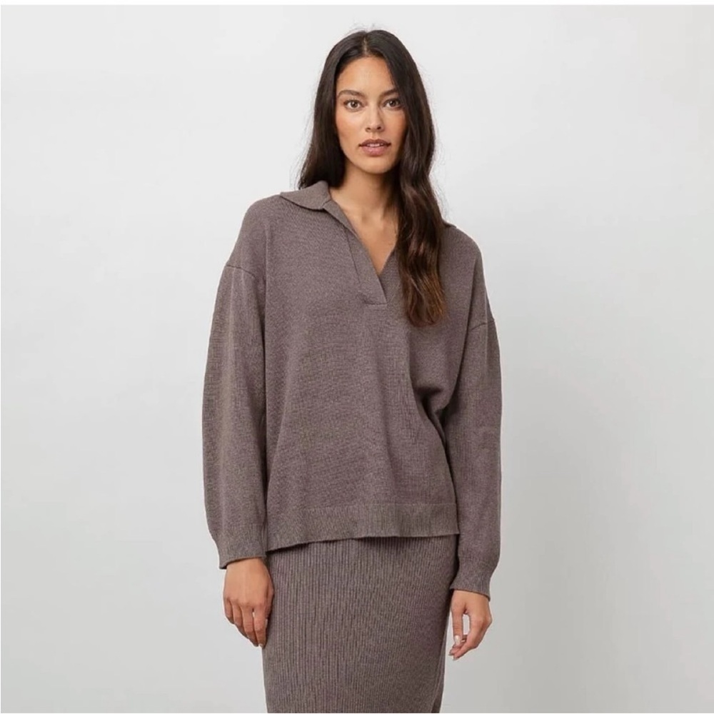 Rails Sutton Collared Sweater Latte size Large